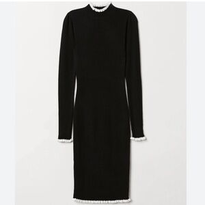 New w/o tag! H&M black midi dress XS